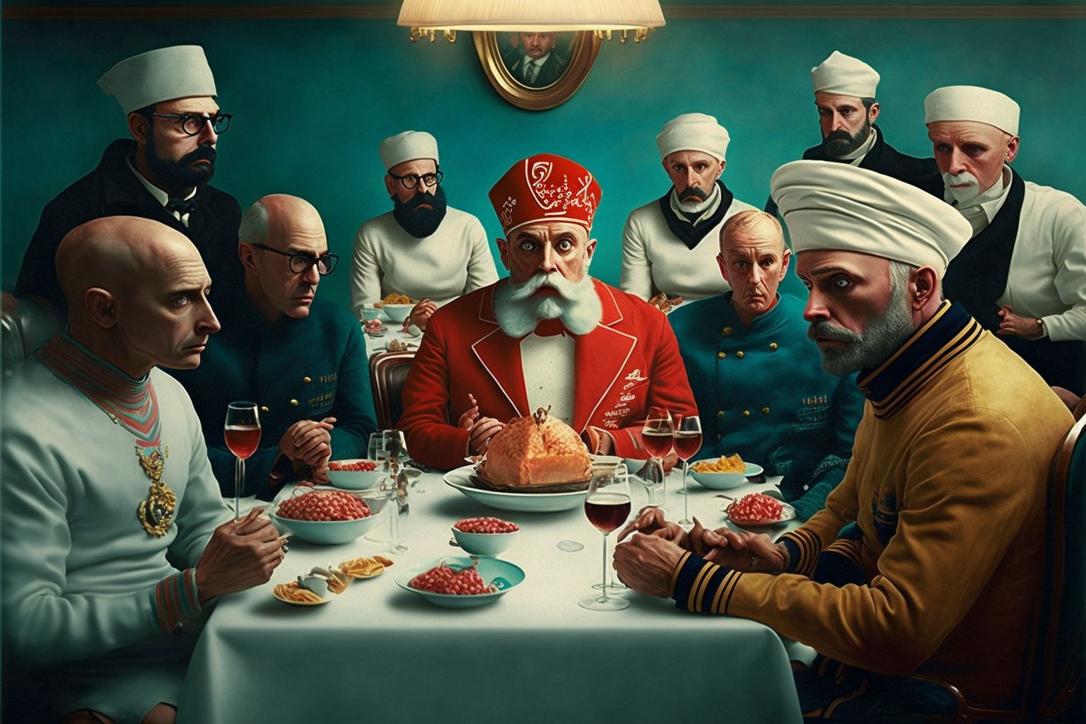 AI art — surrealist dinner